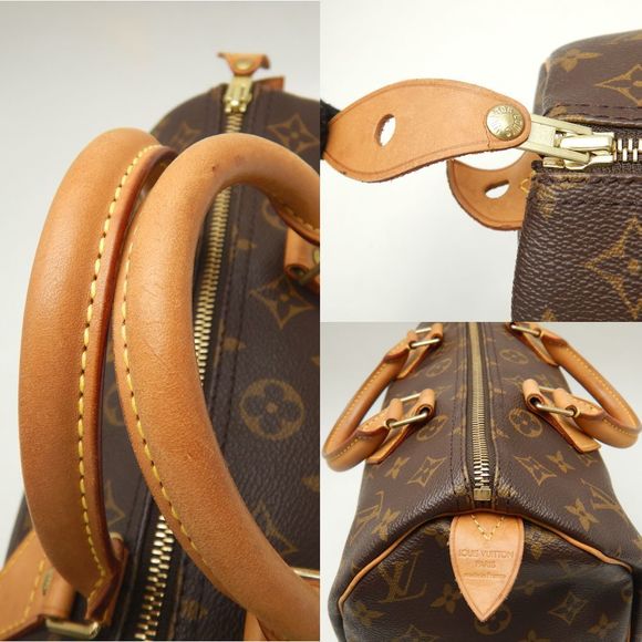 Louis Vuitton Monogram Speedy 30 Handbag Brown - Picture 3 of 8